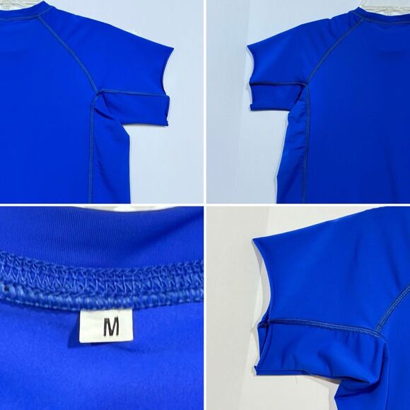 Mens Kekly’s Surf Shop Rash Guard Shirt Short Sleeve Compression Size M Blue - Picture 10 of 16